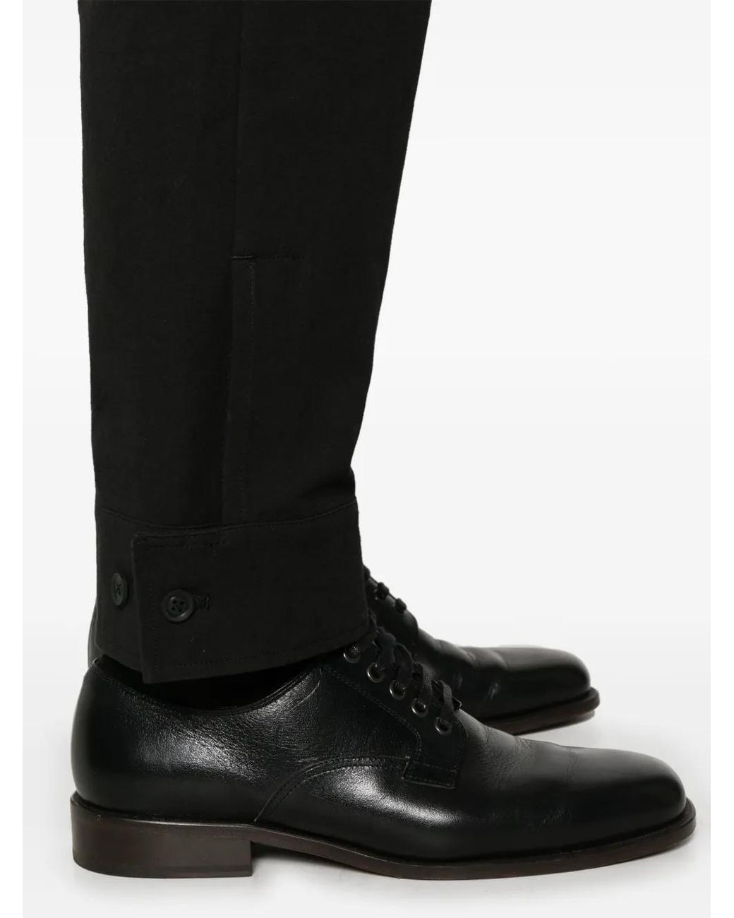 Yohji Yamamoto Black Tapered Trousers for men