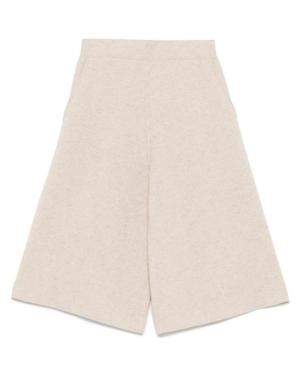 Max Mara Natural Knitted Shorts