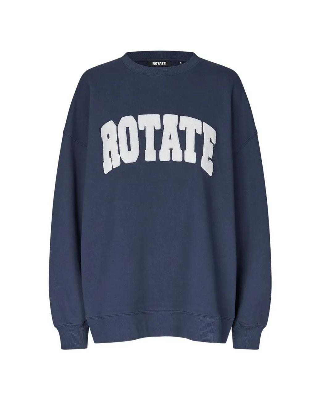 ROTATE BIRGER CHRISTENSEN Blue Logo-Appliqué Sweatshirt