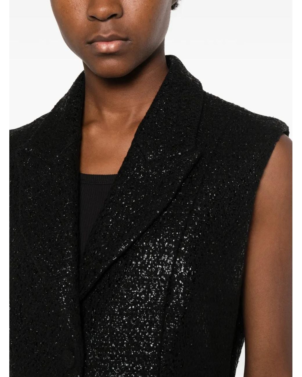 Styland Black Single-Breasted Waistcoat