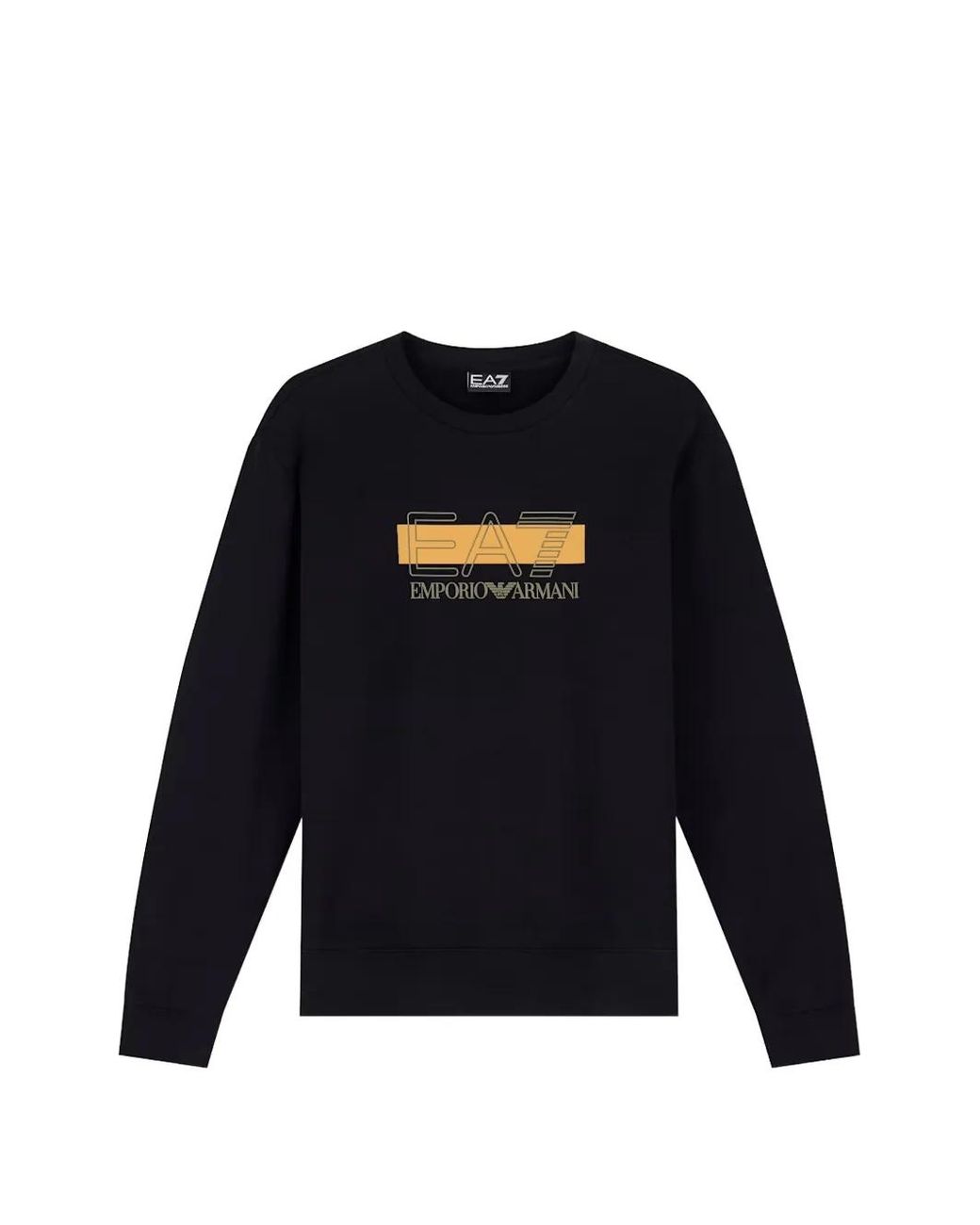 EA7 Blue Logo-Print Sweatshirt for men