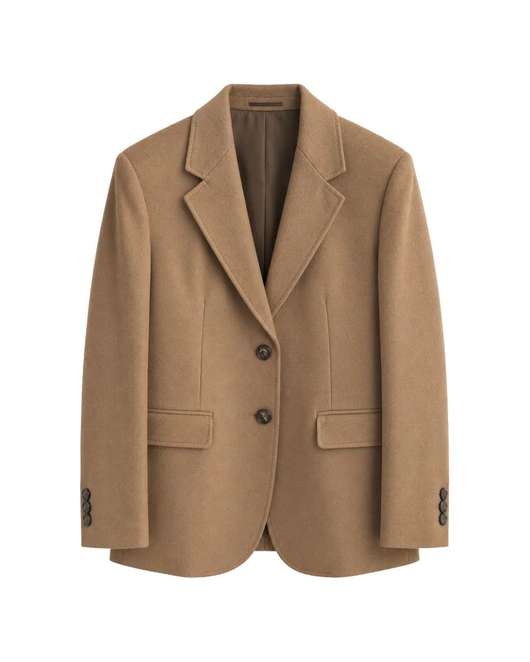 Max Mara Brown Single-Breasted Wool Blazer