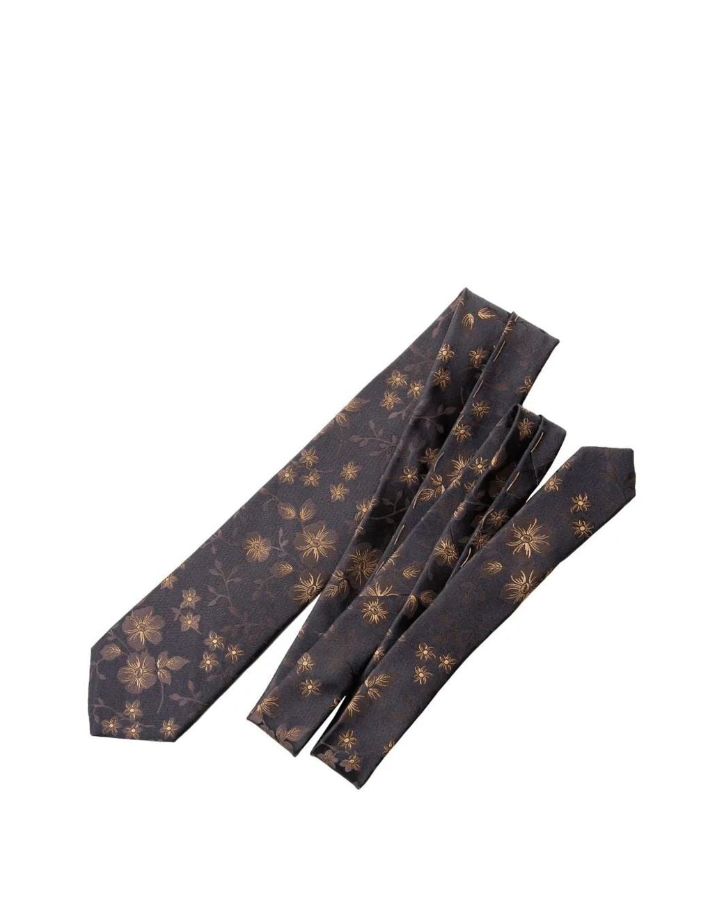 Elizabetta Brown Silvio Floral-Jacquard Tie for men