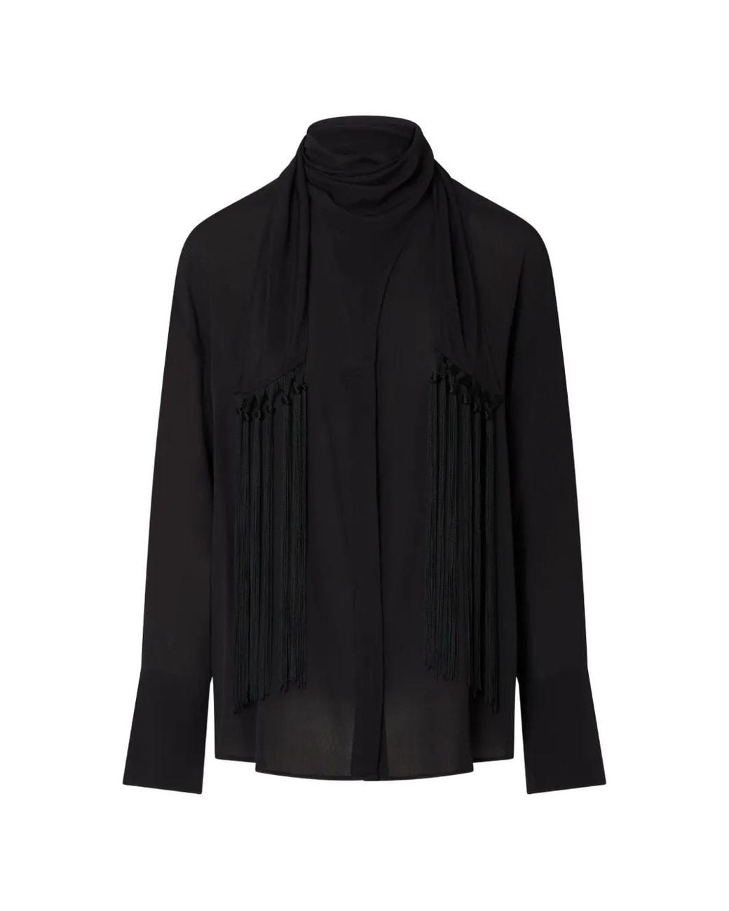 Liu Jo Black Shirt With Scarf