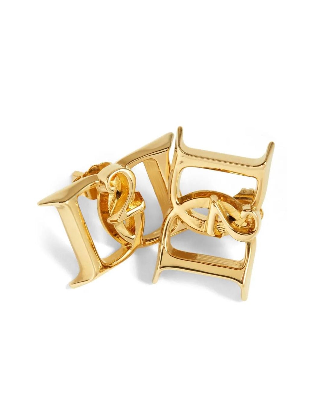 DSquared² Metallic Logo-Plaque Stud Earrings