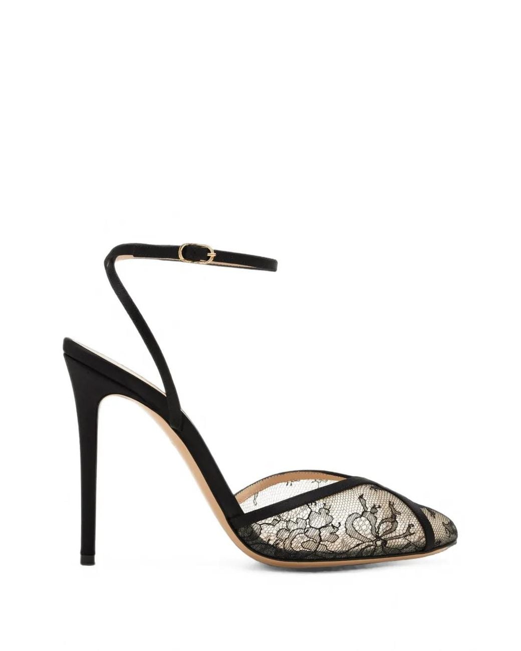 Andrea Wazen White Sienna Lace Pumps
