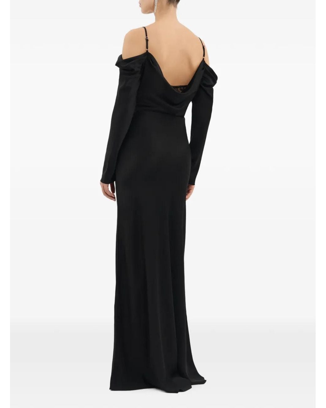 Rebecca Vallance Black Noire Long Sleeve Gown