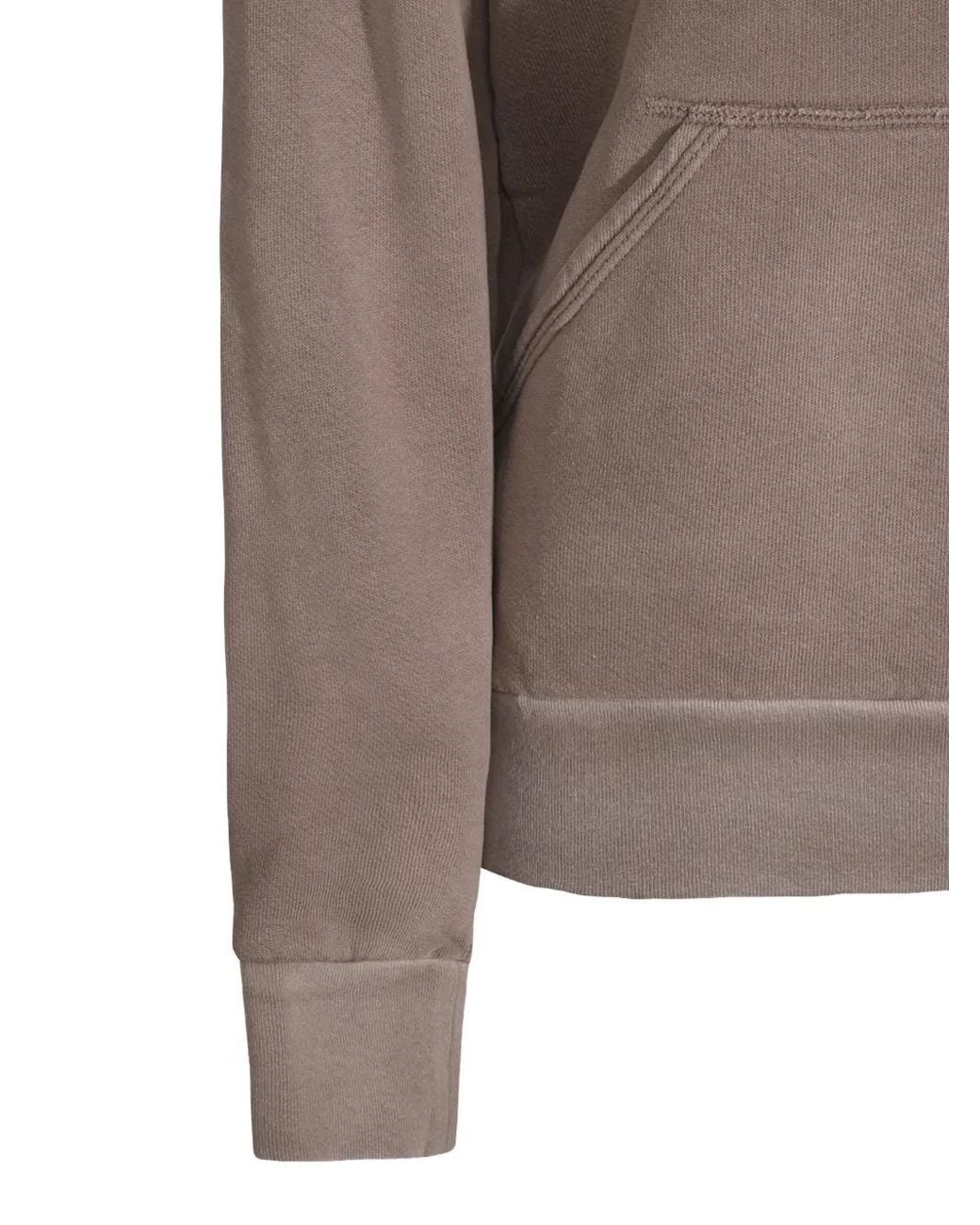 Maison Margiela Brown Drawstring-Hood Raglan-Sleeve Hoodie