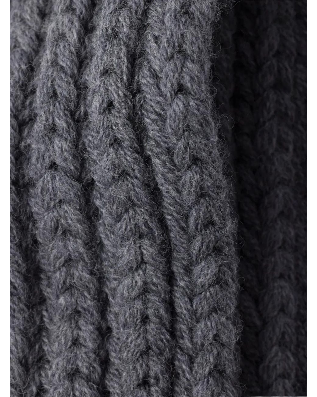 Prada White Logo-Detail Knit Scarf