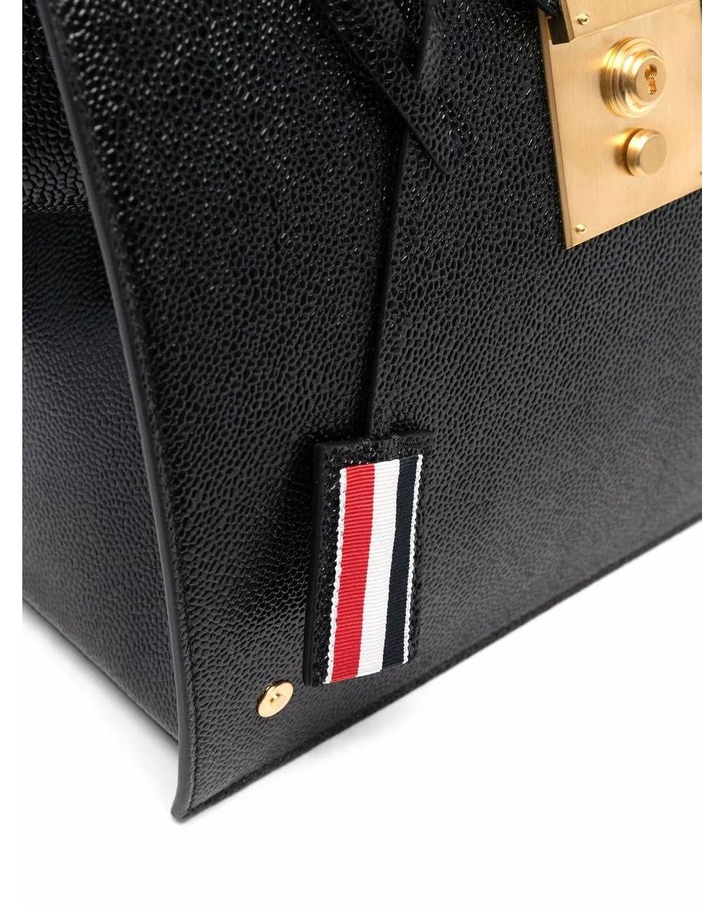 Thom Browne Black Lucido Mrs. Thom Jr Bag