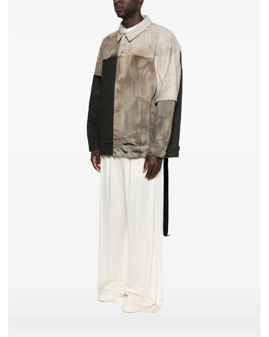 Rick Owens Gray Jumbo Worker Jacket for men