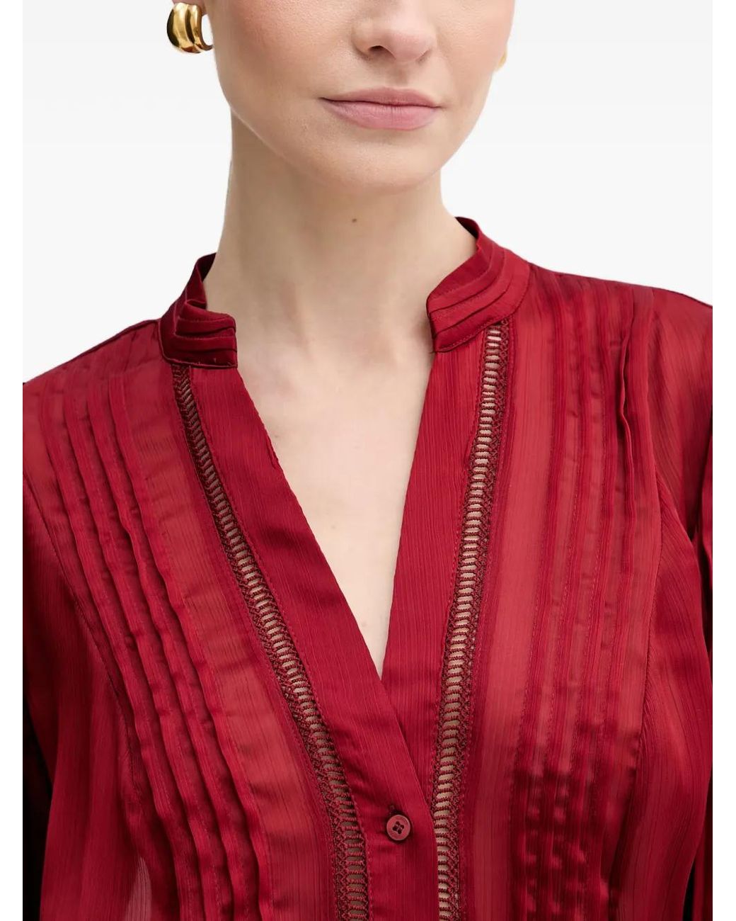 Chiffon Blouse Guess en coloris Red