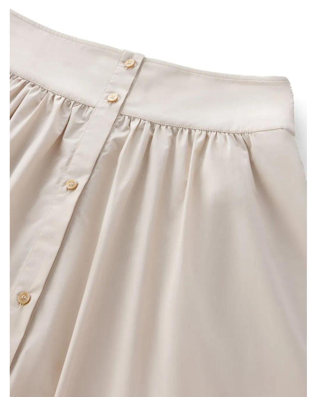 Woolrich Natural A-Line Cotton Skirt