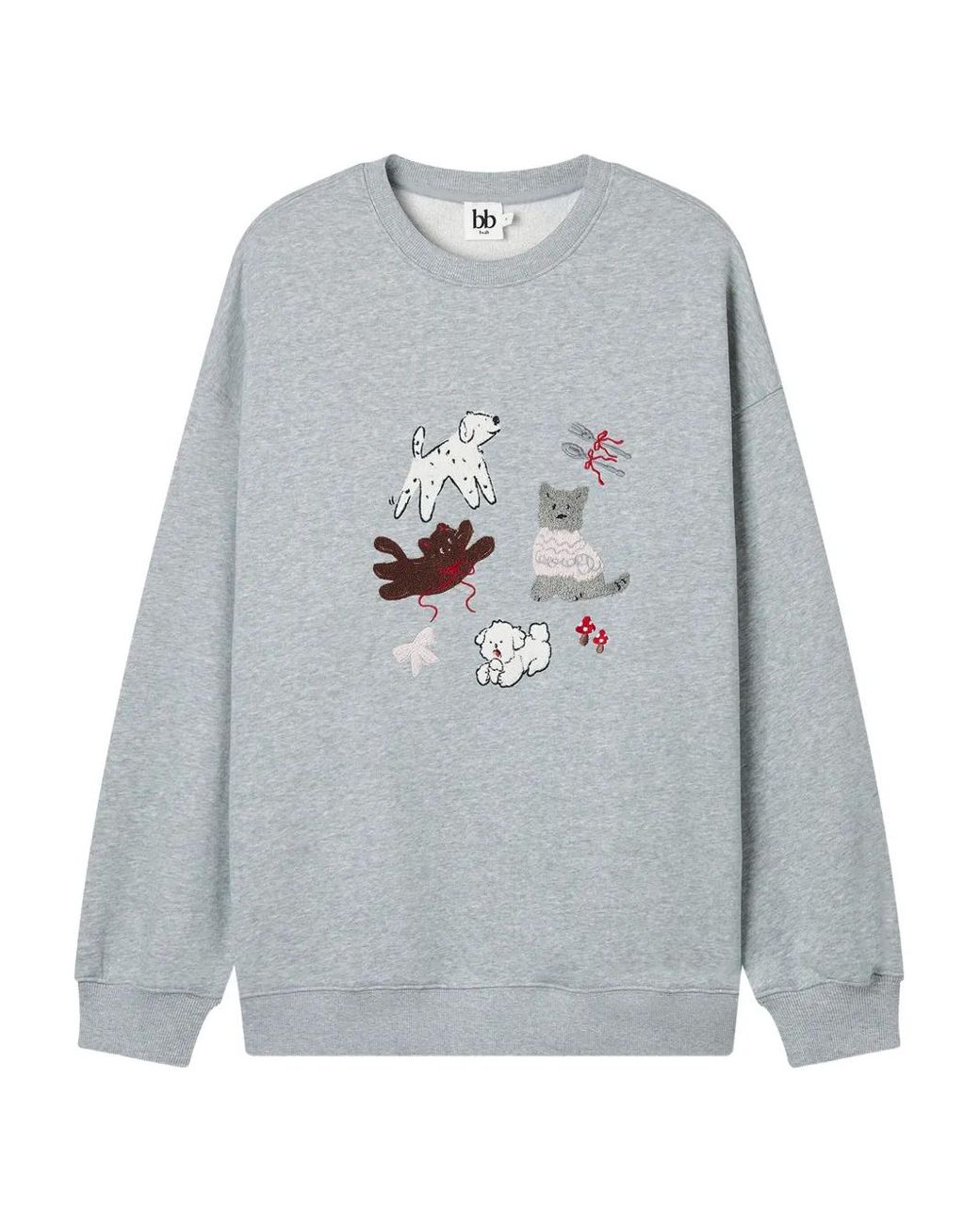 Sudadera Bordada B+ AB de color Gray