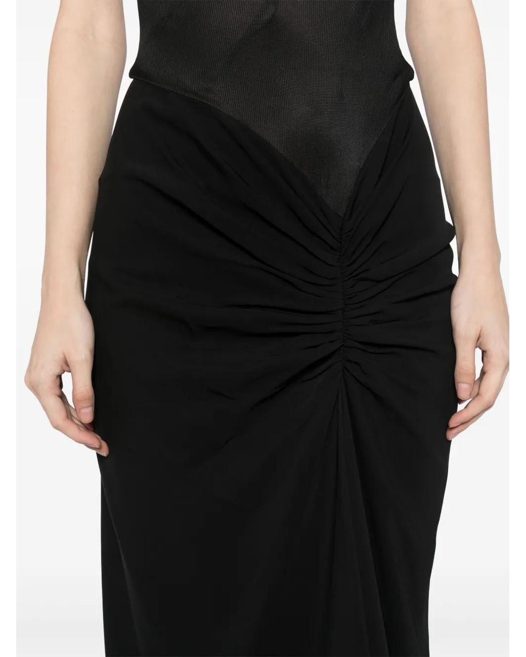 Christopher Esber Black Ruched Gown