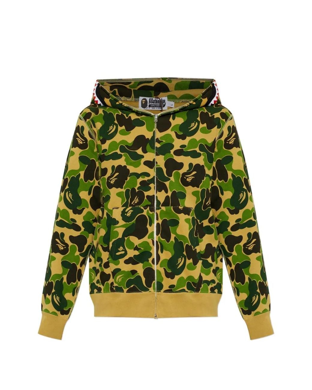 A Bathing Ape Green Camouflage Hoodie for men