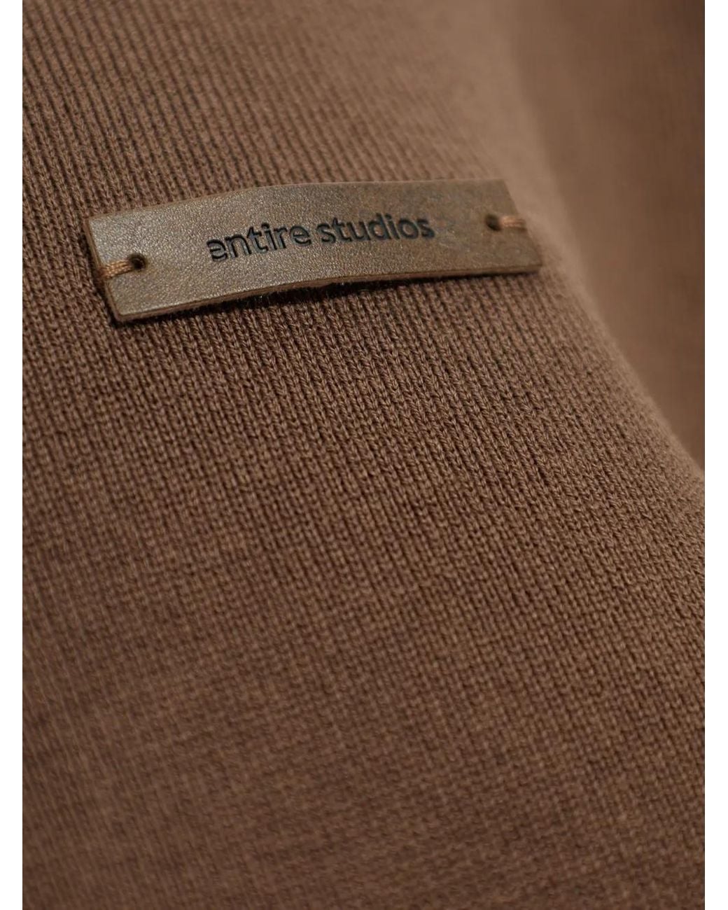 Entire studios Brown Zip-Fastening Long-Sleeve Polo Shirt for men
