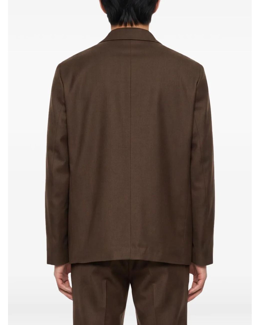 Lardini Brown Patch-Pocket Shirt Jacket for men