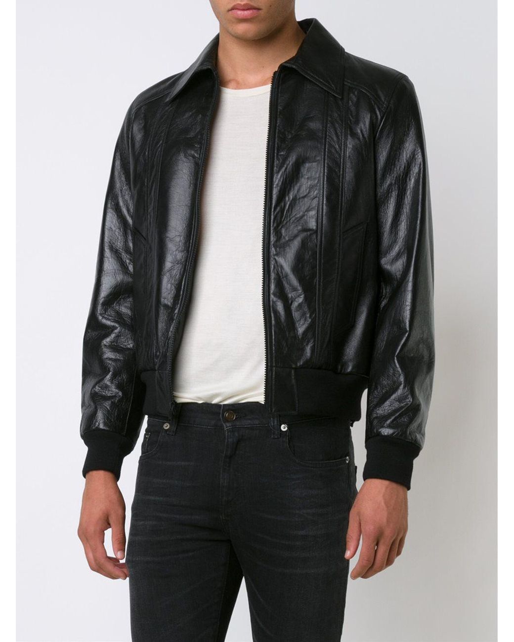 Mens 70s style leather jacket best sale