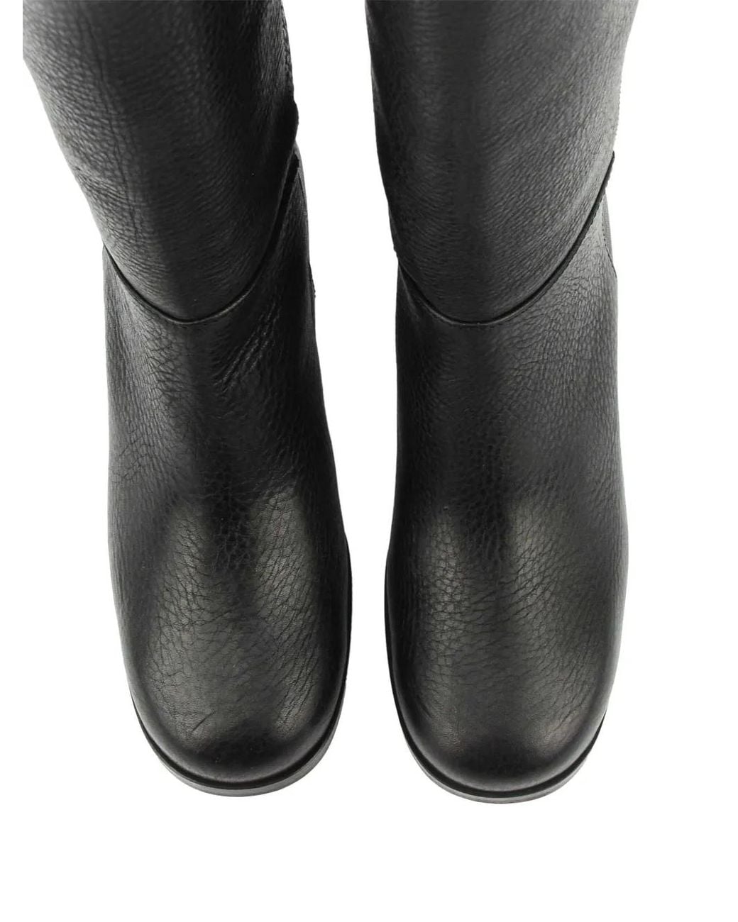 Toral Shoes Black Paisley Grained Leather Boots