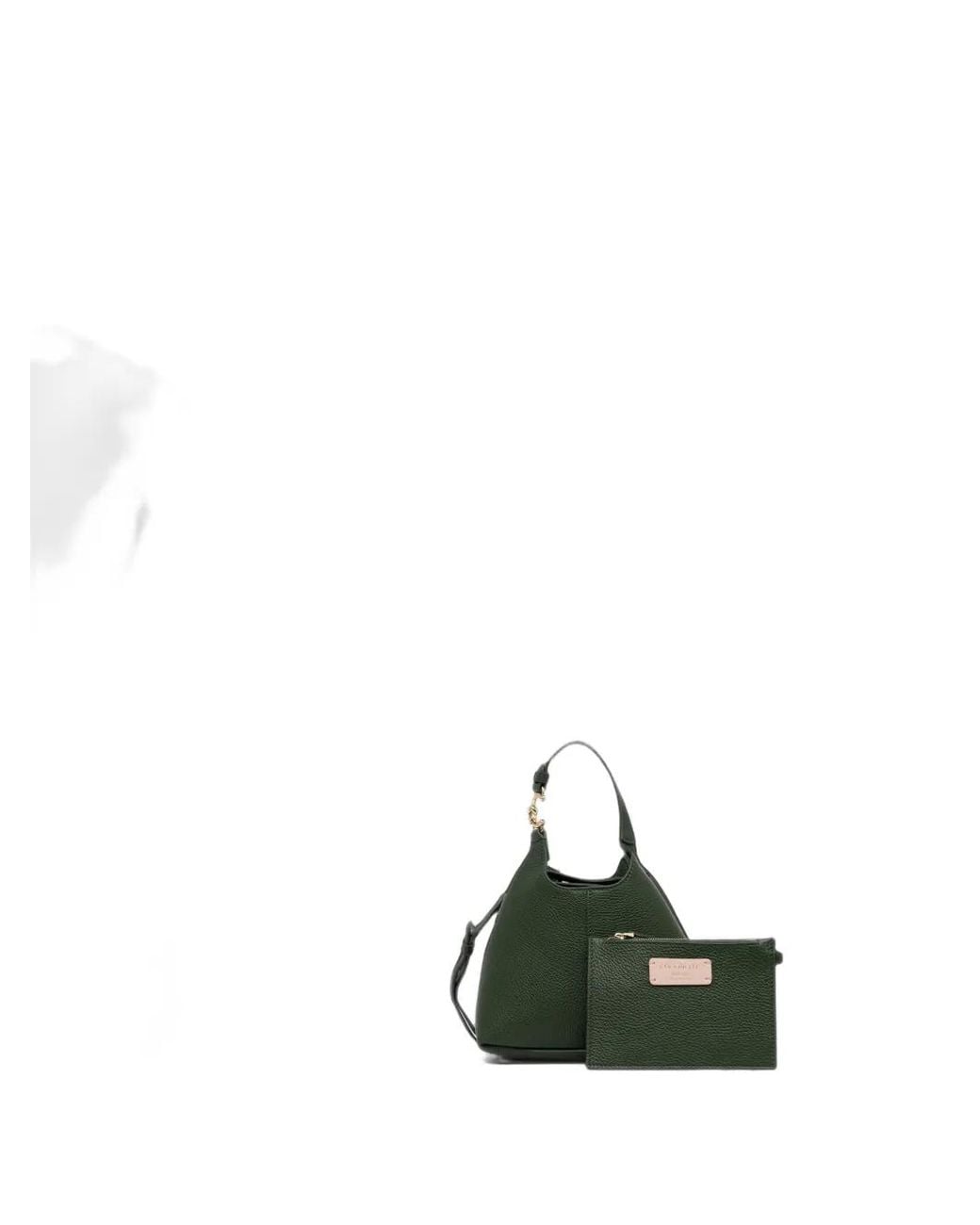 Coccinelle Green Small C-Easy Leather Tote Bag