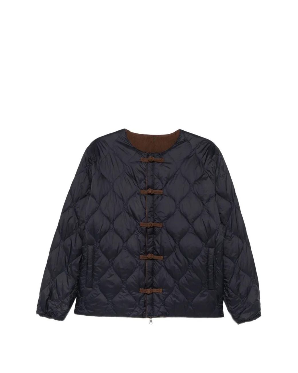 Taion Blue Quilted Toggle-Fastening Jacket