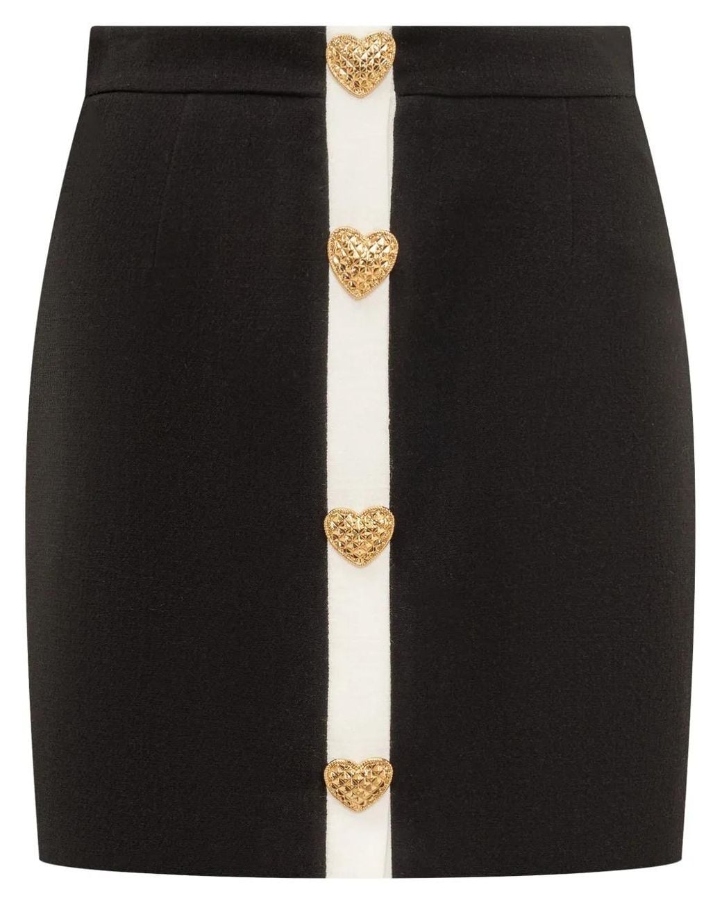 Moschino Black Heart-Motif Mini Skirt