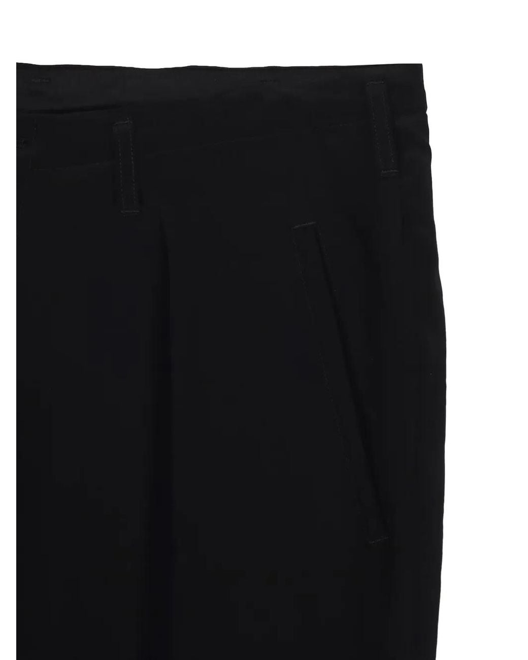 Yohji Yamamoto Black Pantalon Chino À Plis for men