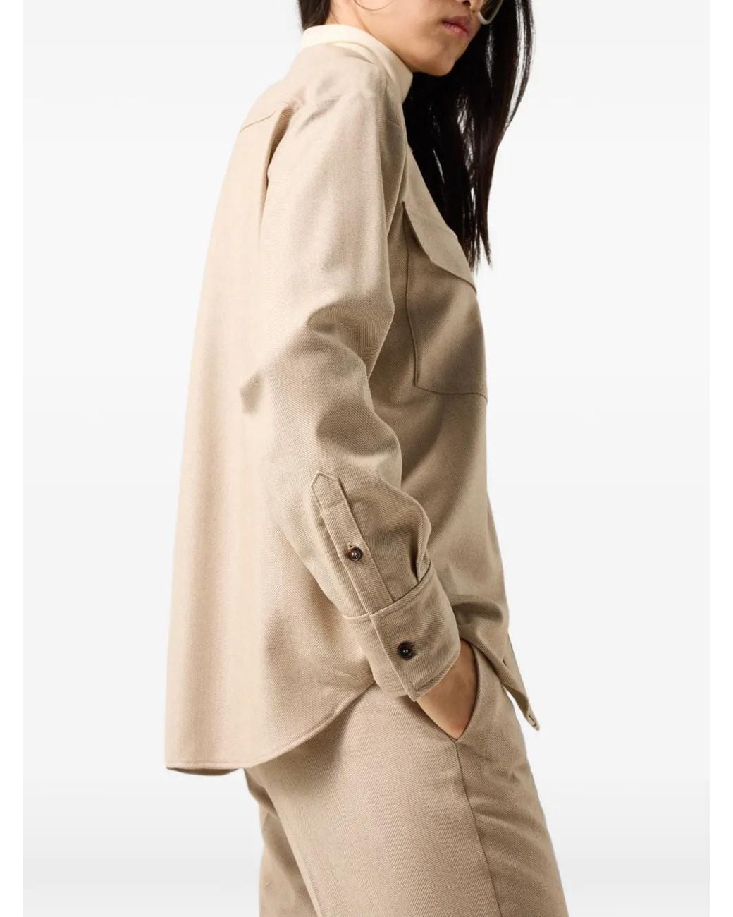 Bogner Natural Robyn Virgin Wool Shirt