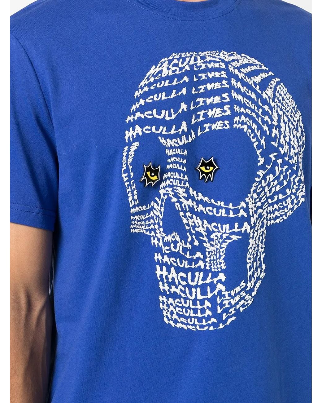 Haculla Blue Skull-Print T-Shirt for men