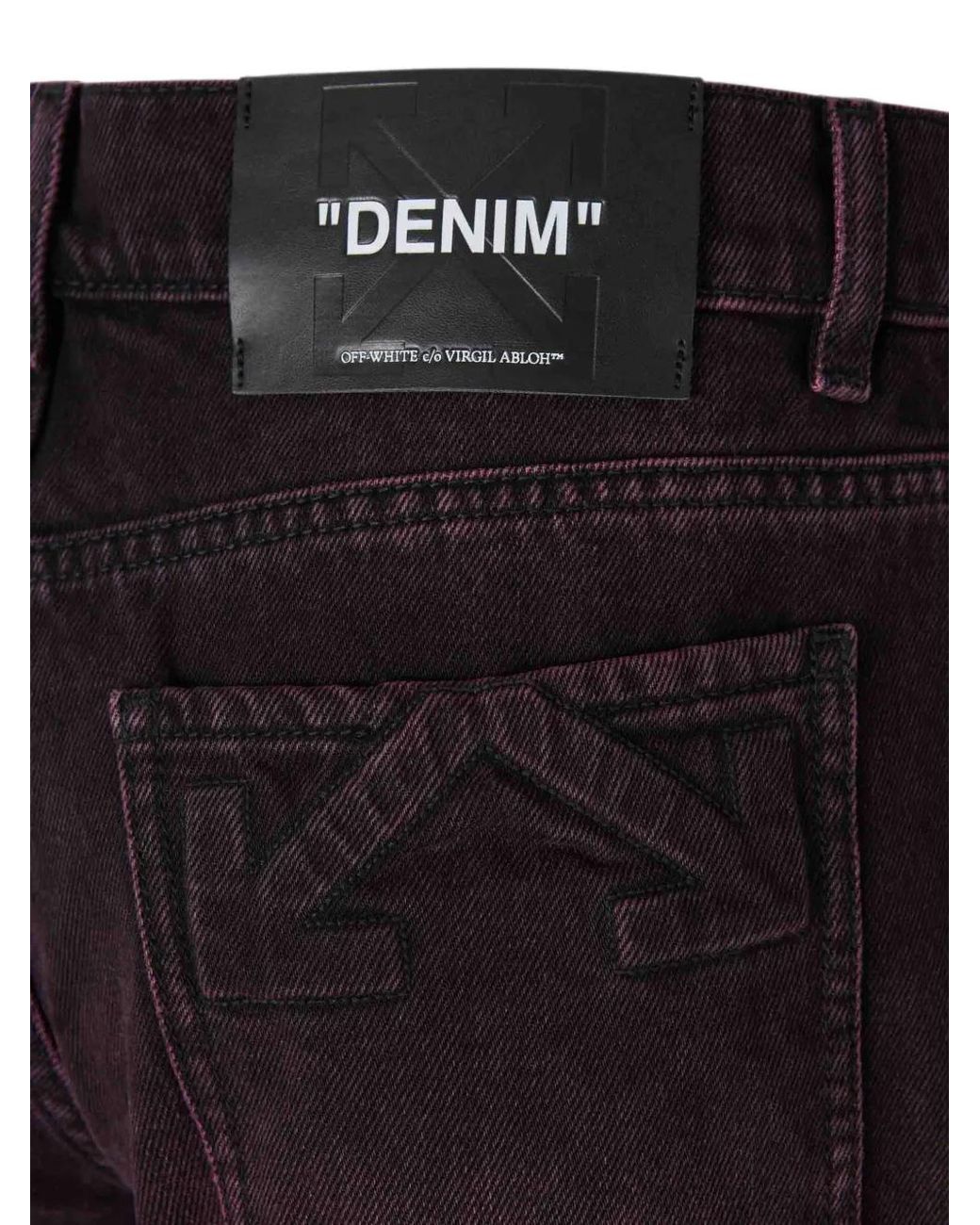 Off-White c/o Virgil Abloh Blue Jean À Patch Logo