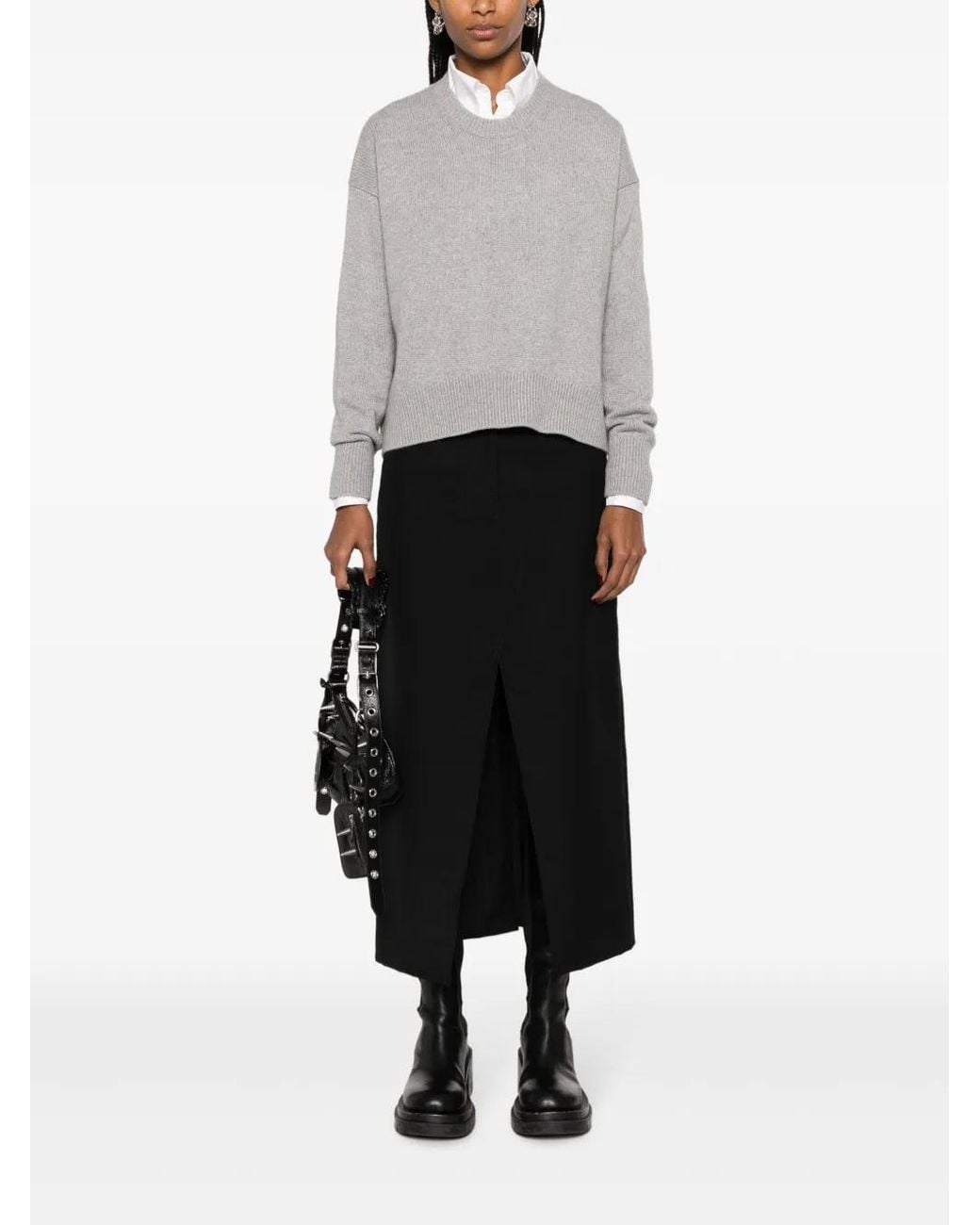 Givenchy Gray Drop-Shoulder Cashmere Jumper