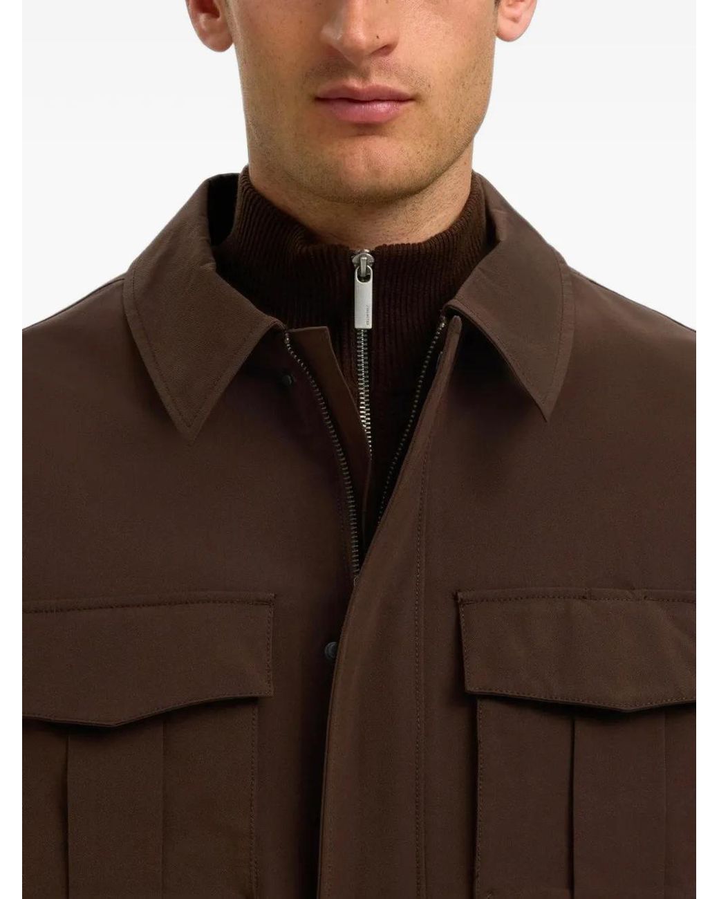 Chaqueta Frances Estilo Militar SELECTED de hombre de color Brown