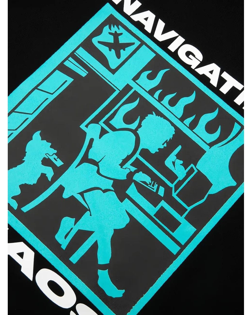 Pleasures Black Navigate T-Shirt for men