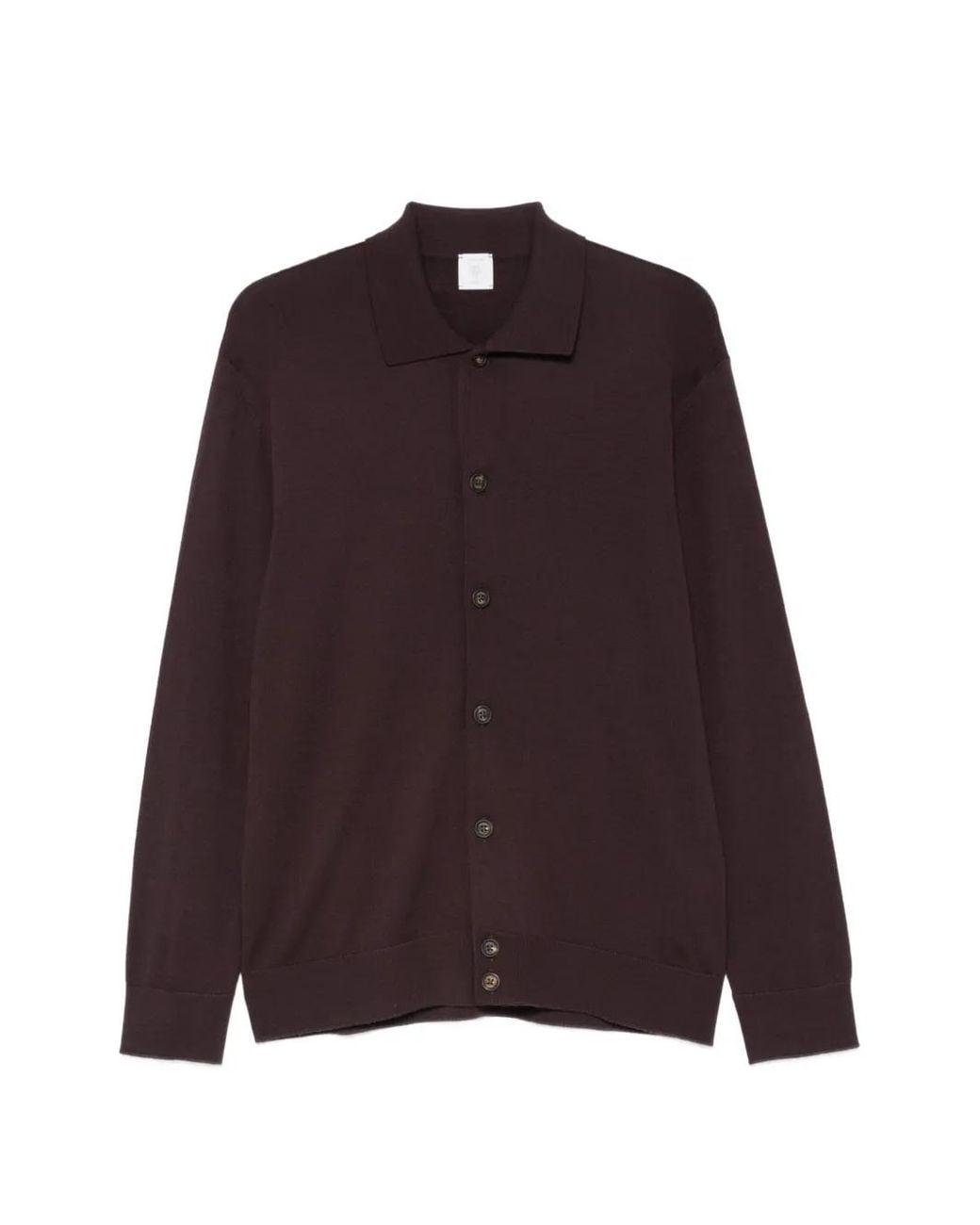 Eleventy Purple Fine-Knit Button-Down Shirt for men