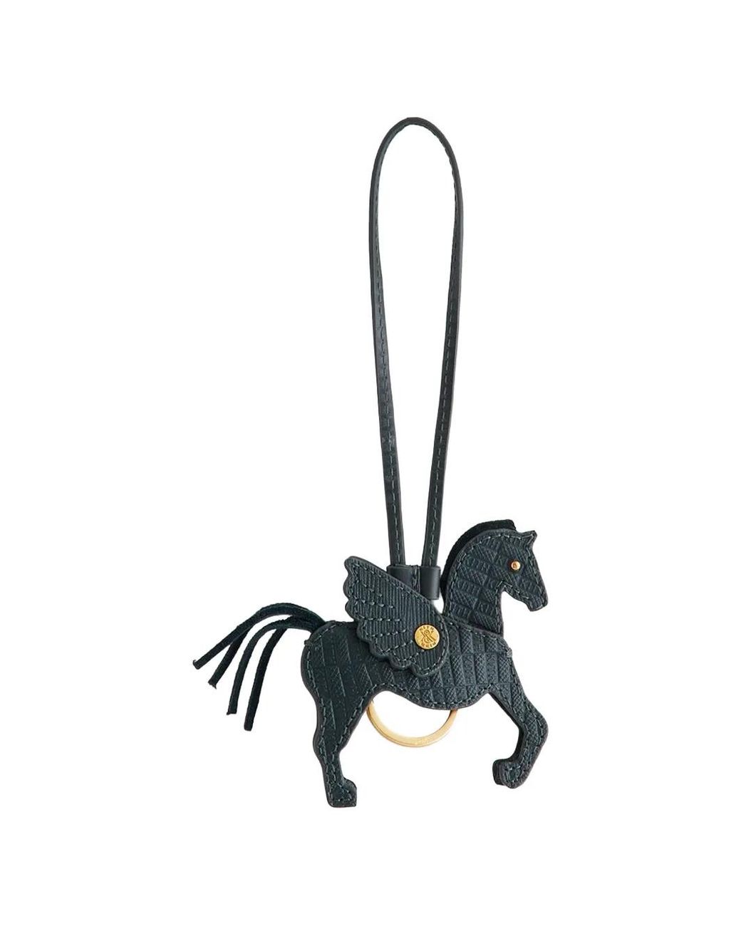 Kith White Pegasus Leather Key Holder for men