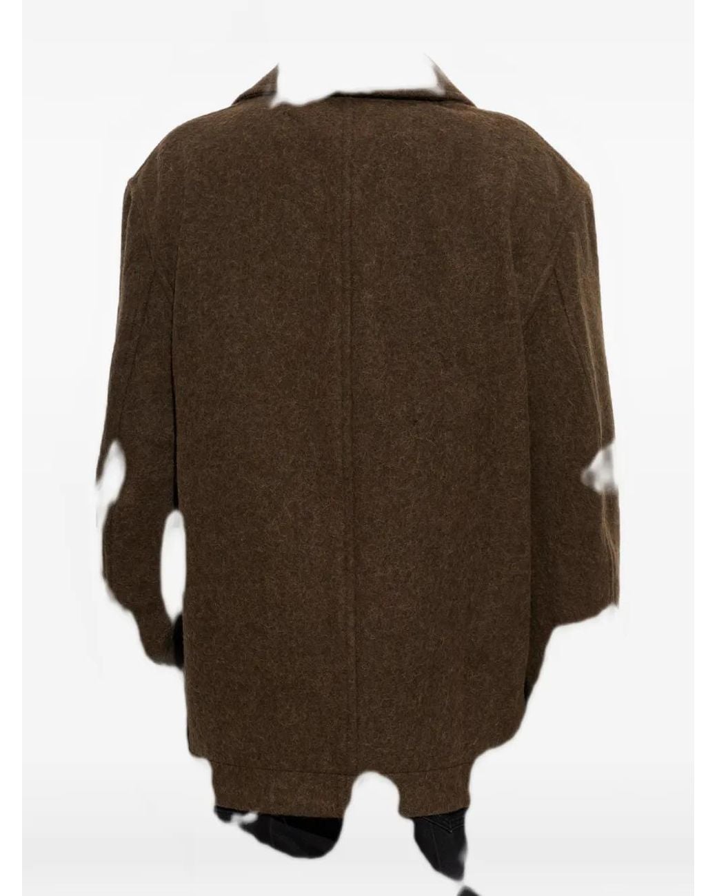 Lemaire Brown Double-Breasted Blazer for men