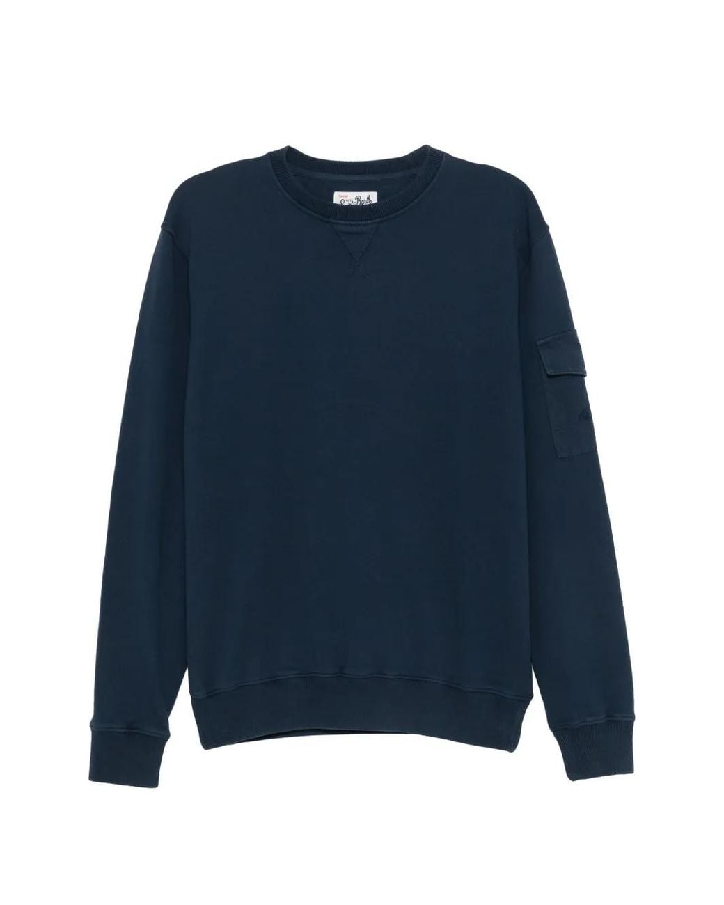 Mc2 Saint Barth Blue Chester Crew-Neck Pocket Sweater for men