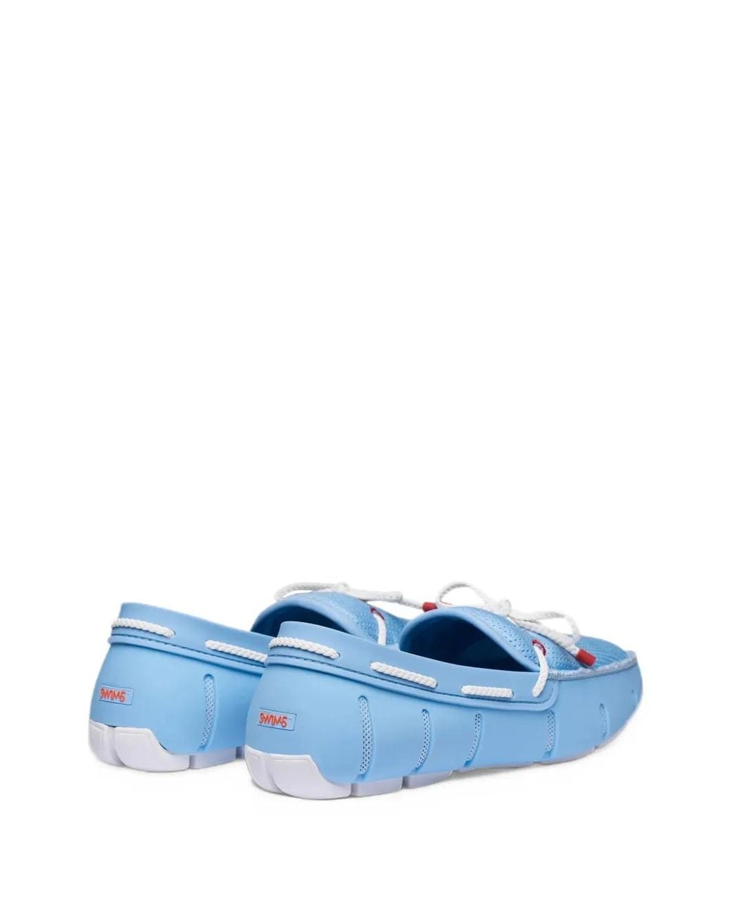 Swims Blue Perforated Mesh-Panel Loafers for men