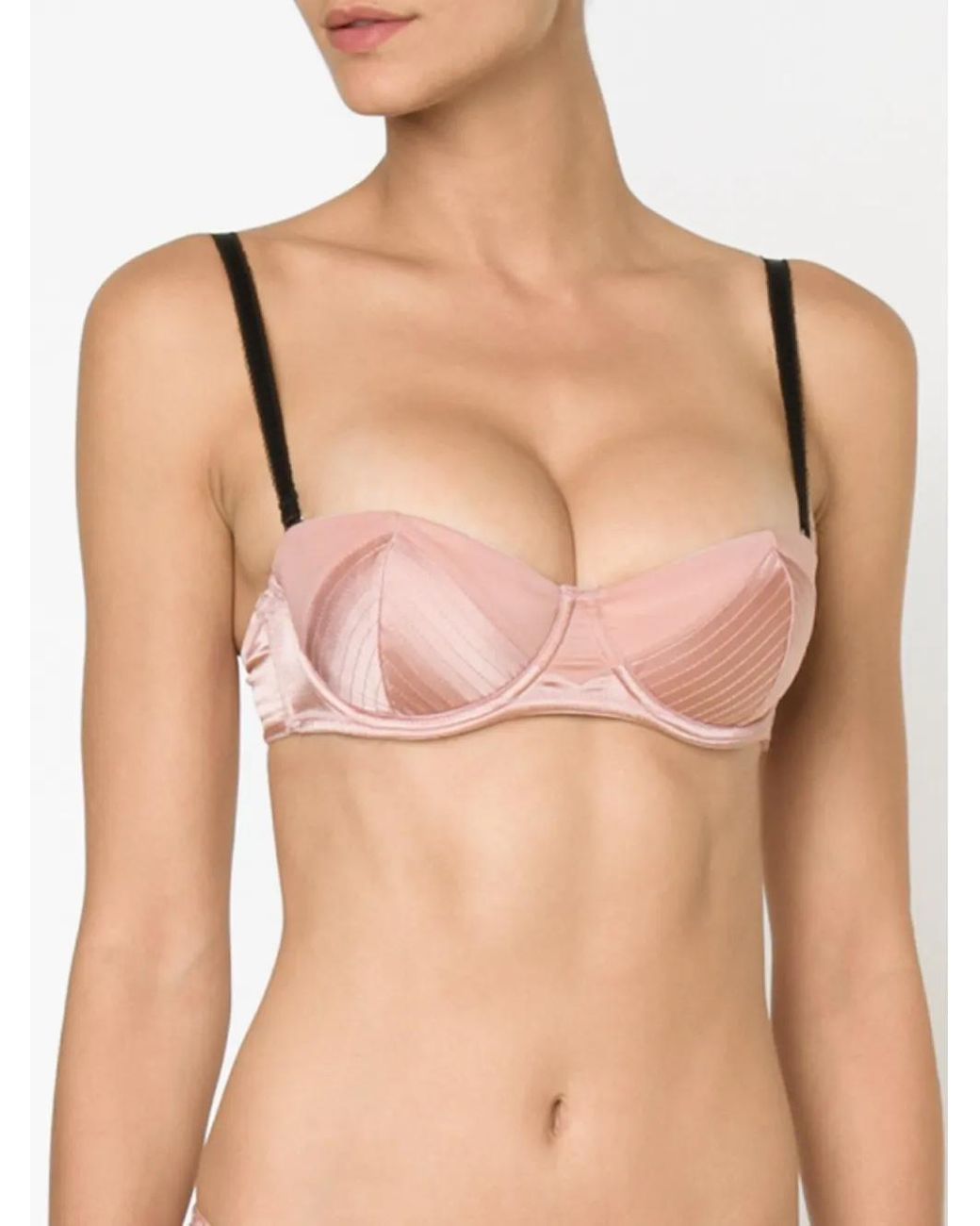 Fleur du Mal Pink Topstitch Convertible Bra
