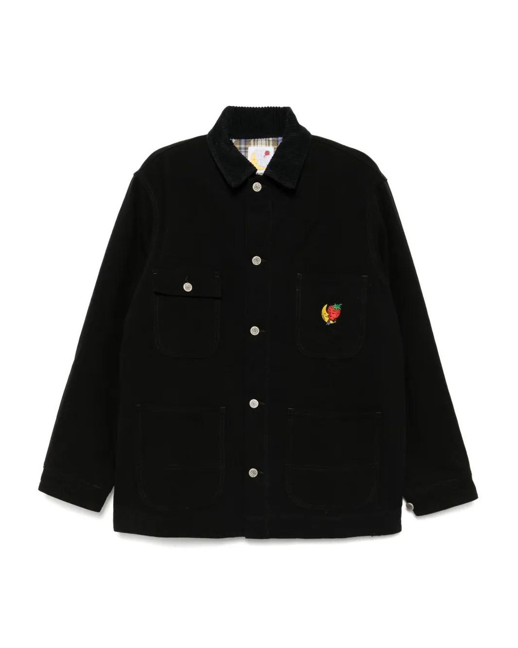 Sky High Farm Black Embroidered Denim Jacket for men