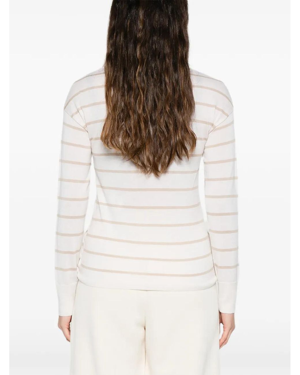 Max Mara White Striped T-Shirt