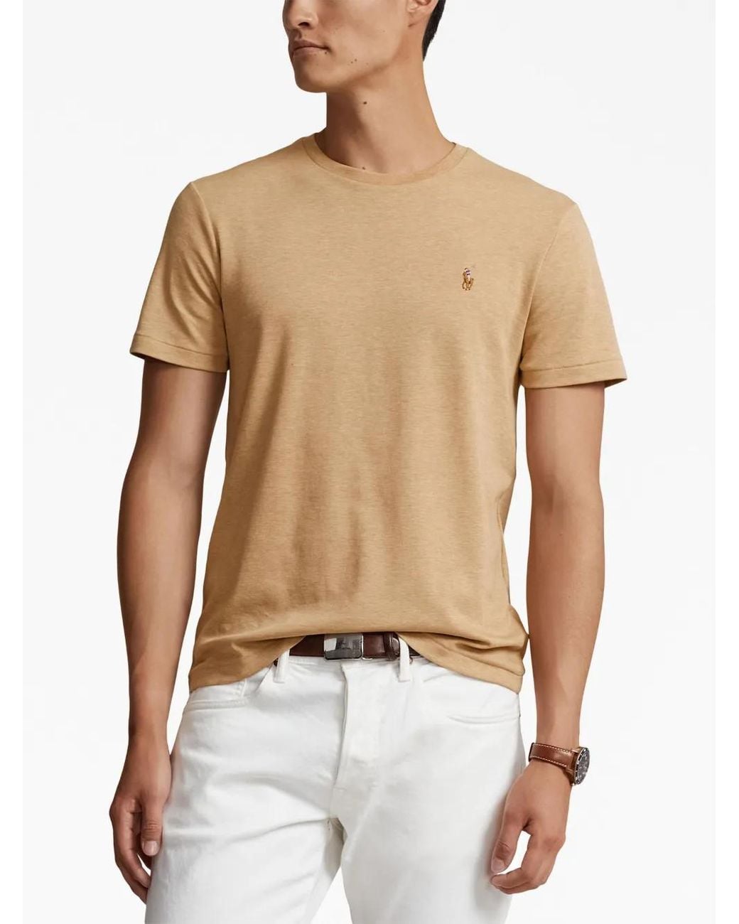 Polo Ralph Lauren White Polo Pony-Embroidered Cotton T-Shirt for men