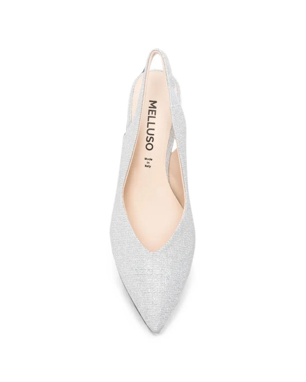 Melluso White Linda Pointed-Toe Slingback Heeled Pumps