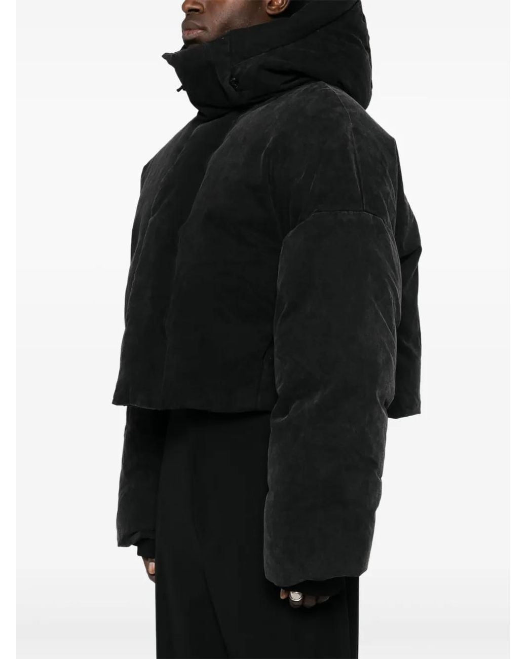 Entire studios Black Hooded Puffer Jacket