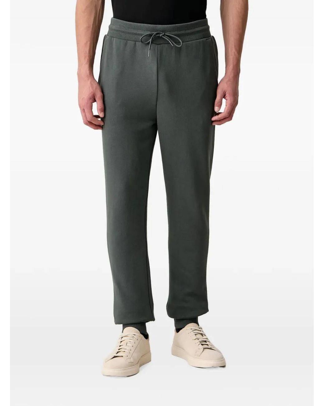 Napapijri Black Logo-Embroidered Drawstring Track Pants for men