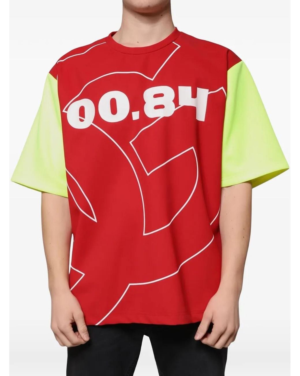 Dolce & Gabbana Red Logo-Print Cotton T-Shirt for men