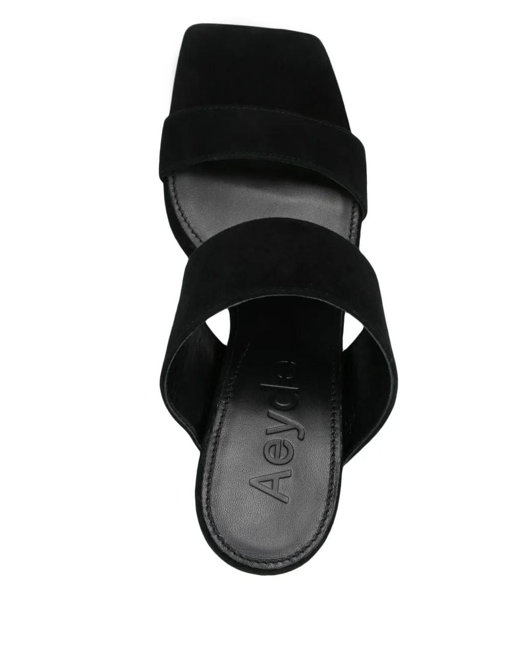 Aeyde Black Suede Sandals