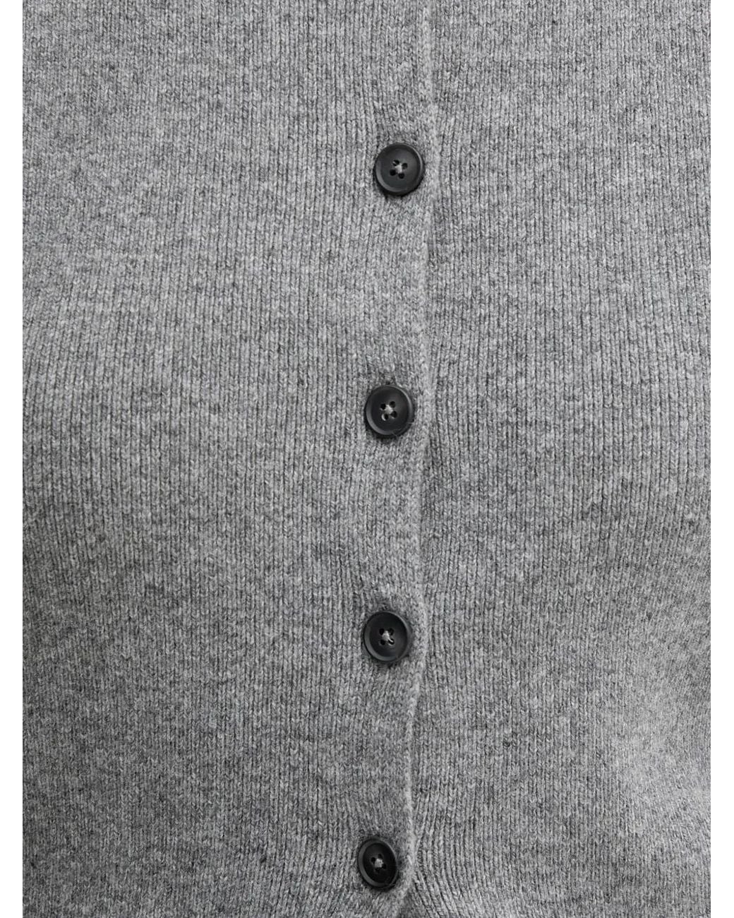 Ouí Gray Button V-Neck Sleeveless Knitwear