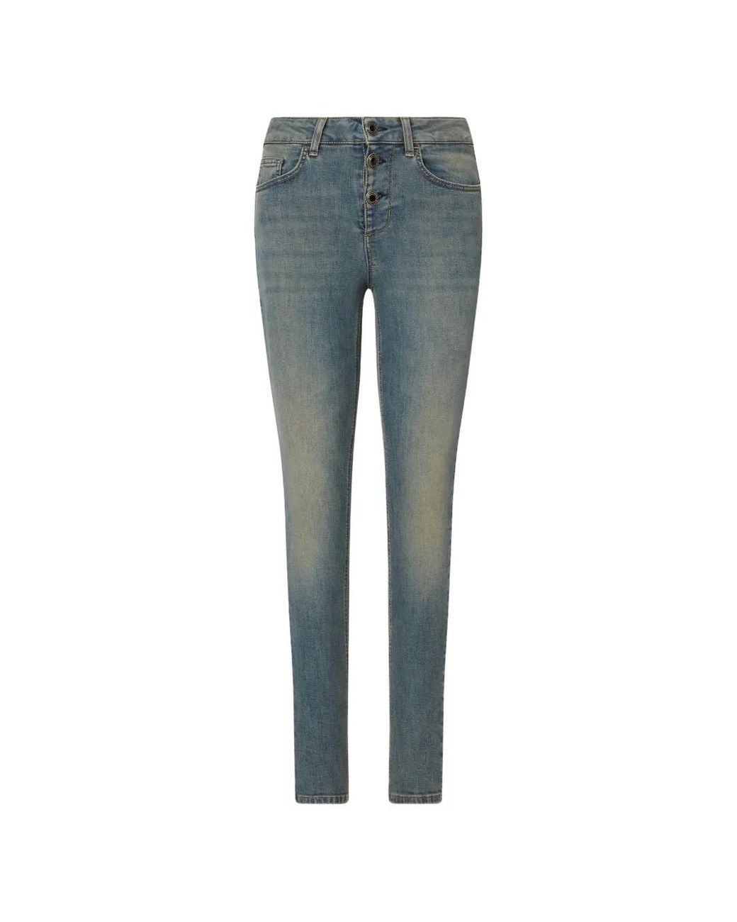 Liu Jo Blue Skinny Jeans With Crafted Buttons